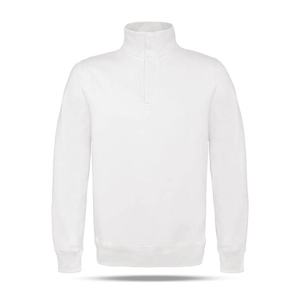 Sweat à col zippé Complémentaire blanc