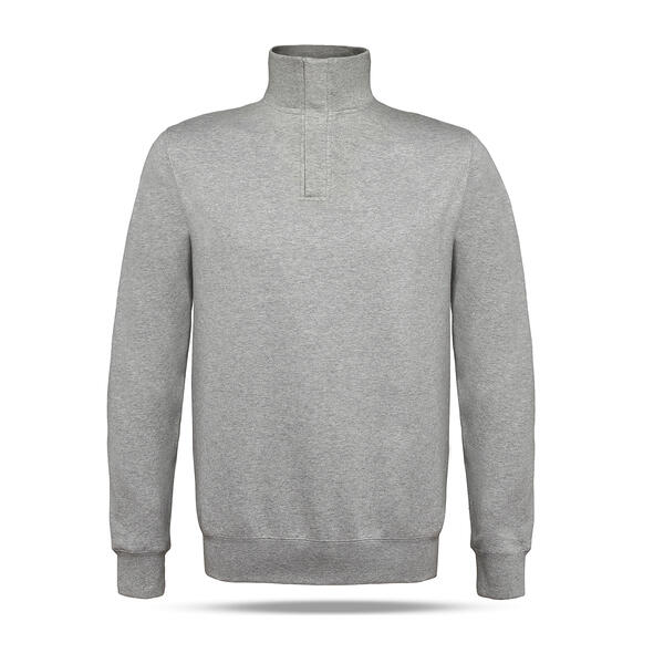 Sweat à col zippé Complémentaire gris