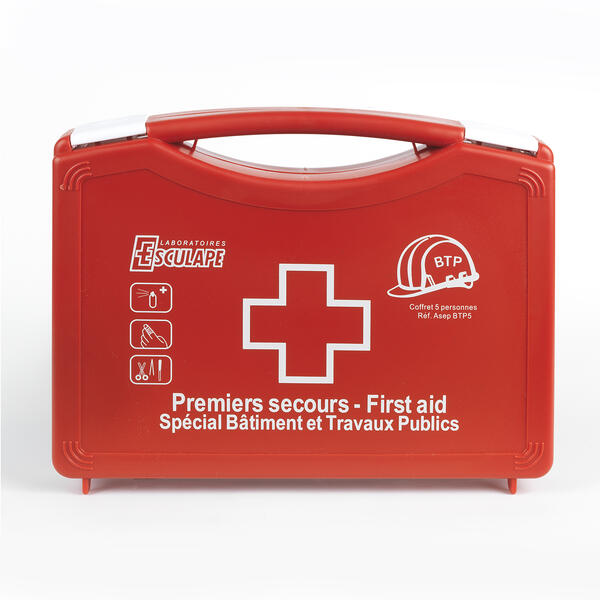 First aid kit specially designed for the construction industry