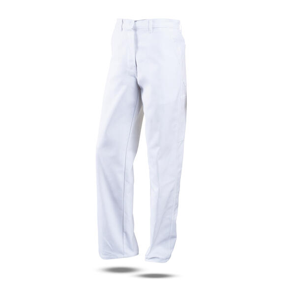 Classic white reinforced cotton trousers